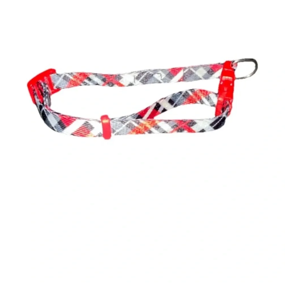 Lil Pals Dog Collar Red Plaid XS